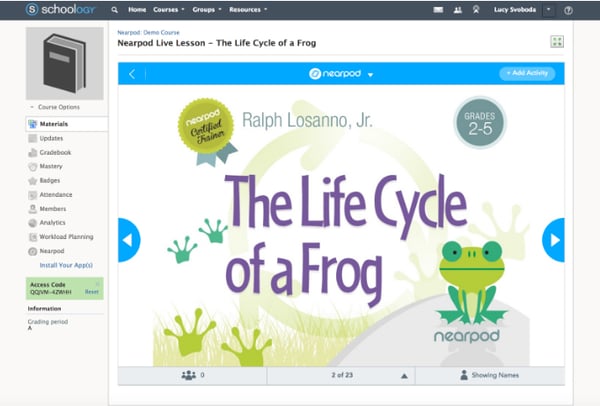 nearpod, a free classroom management software